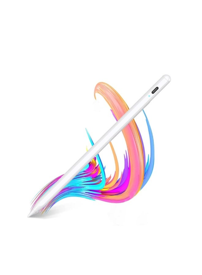 أكاليكس قلم رقمي نشط من Palm Rejection لأجهزة iPad من الجيل التاسع/الثامن/السابع/السادس/الخامس، قلم iPad باللون الأبيض - Image 1