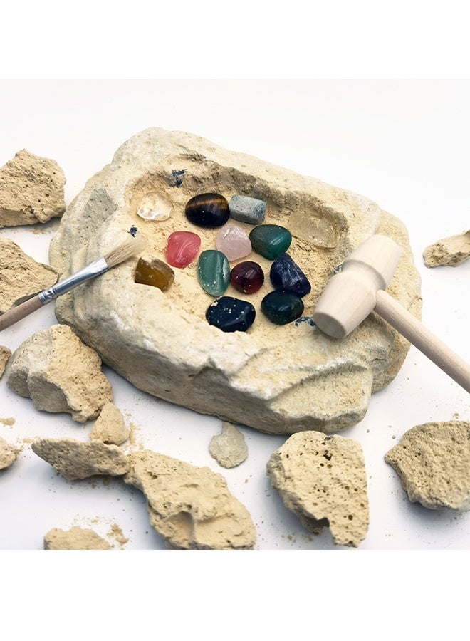 حفر الحجارة الكريمة لعب - حفر الأحجار الكريمة والبلورات ، مجموعة التعدين العلمي للأطفال في الأعمار 6 + - يتضمن أدوات الحفر ودليل التعرف - حفر الحجارة الكريمة للأولاد والبنات ، مجموعة البداية من مجموعات الصخور ، هدية تعليمية لمحبي الجيولوجيا - Image 5
