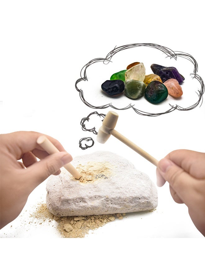 حفر الحجارة الكريمة لعب - حفر الأحجار الكريمة والبلورات ، مجموعة التعدين العلمي للأطفال في الأعمار 6 + - يتضمن أدوات الحفر ودليل التعرف - حفر الحجارة الكريمة للأولاد والبنات ، مجموعة البداية من مجموعات الصخور ، هدية تعليمية لمحبي الجيولوجيا - Image 4
