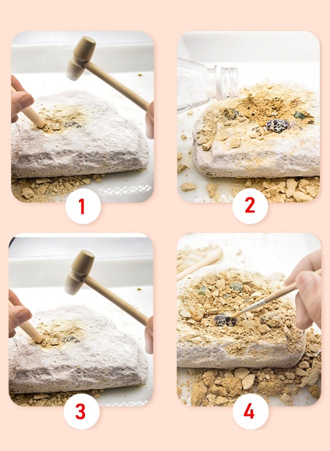 حفر الحجارة الكريمة لعب - حفر الأحجار الكريمة والبلورات ، مجموعة التعدين العلمي للأطفال في الأعمار 6 + - يتضمن أدوات الحفر ودليل التعرف - حفر الحجارة الكريمة للأولاد والبنات ، مجموعة البداية من مجموعات الصخور ، هدية تعليمية لمحبي الجيولوجيا - Image 3