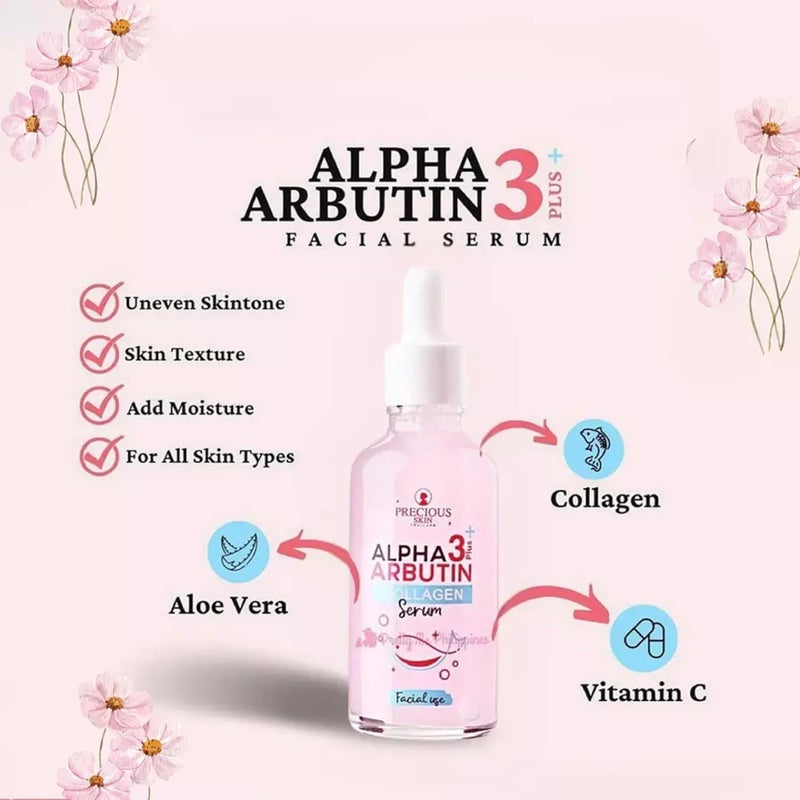 Hani Po Precious skin Alpha 3 Arbutin organic serum collagen 50ml Pack of 1 Thailand Natural Moisturizing serum for women Natural cleansing for women girl men adults Cream for women - Image 5