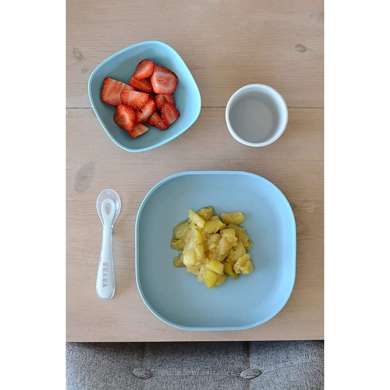 Baba Beaba Silicone 4 Piece Baby Meal Set – Suction Plate, Suction Bowl, Anti-Slip Cup & 2nd Stage Spoon, Non-Slip, Easy to Clean, BPA-Free Baby Feeding Set for Mess-Free Mealtime Essentials, 4M+ - Image 3