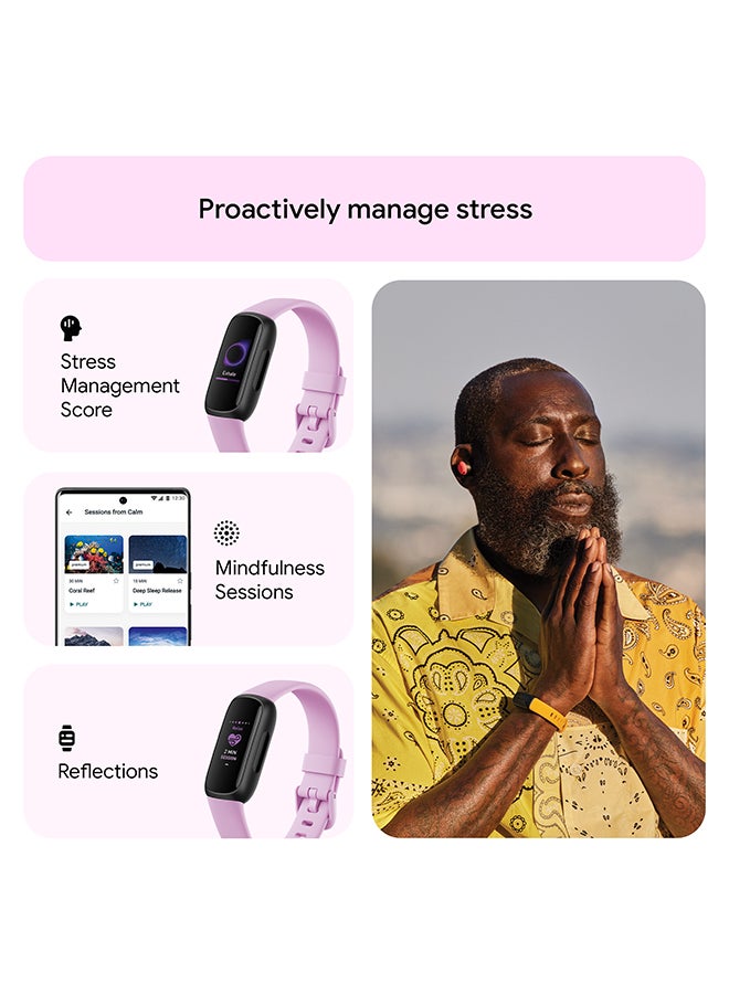 Fitbit Inspire 3 Activity Tracker with 6-months Premium Membership Included, up to 10 days battery life and Daily Readiness Score, Lilac Bliss - Image 4