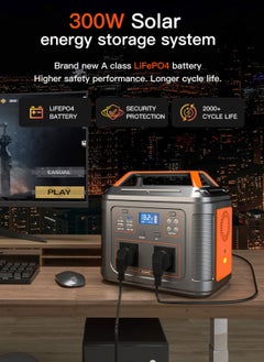 شاربدو محطة طاقة محمولة Sharpdo ، بطارية 230WH LIFEPO4 (LFP) ، 300W AC/100W USB-C OUTPORT  - Image 2