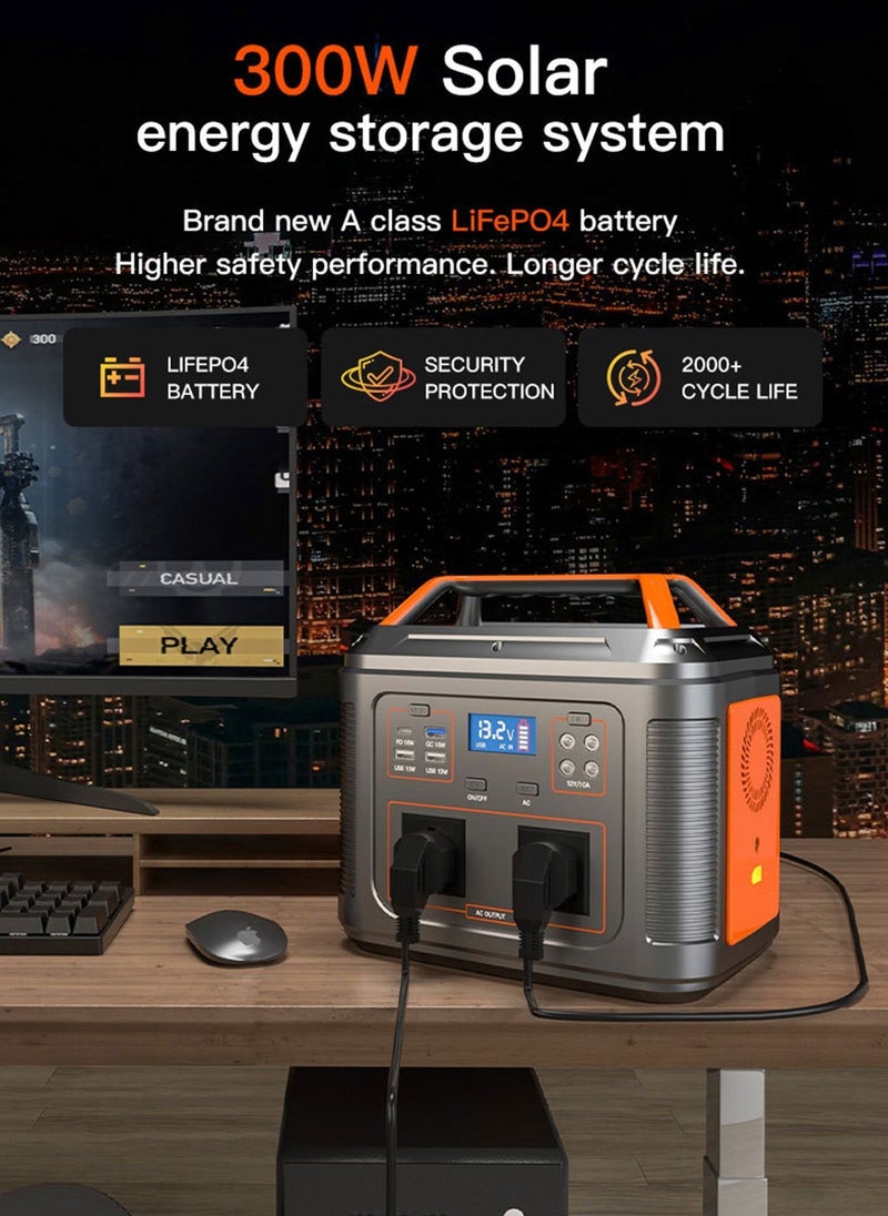 SHARPDO Portable Power Station, 230.4Wh(12.8V 18Ah) LiFePO4 (LFP) Battery, 300W AC/100W USB-C Output, Solar Generator(Solar Panel Optional) for Home Backup Power, Camping & RVs - Image 2