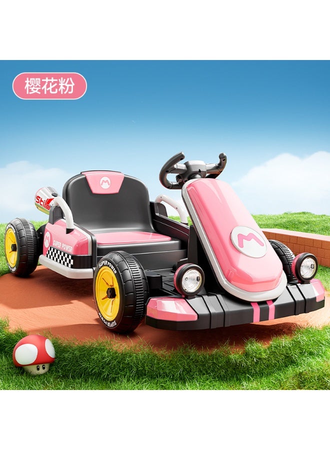 NEW24V Kids Electric Mario Drfiting Retractable-Length Go-Kart With Remote Control Music LED Lighting★