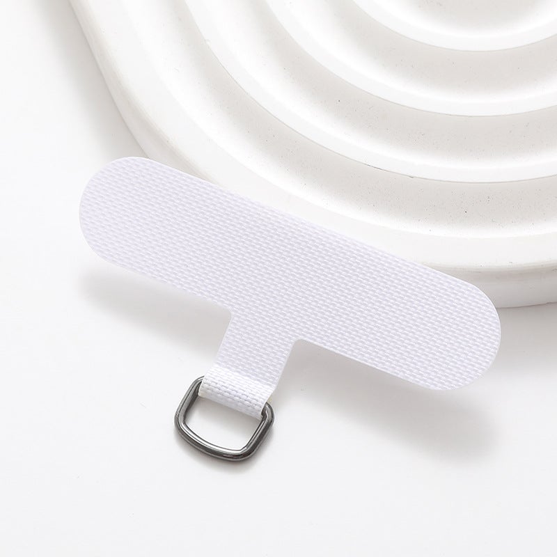 Colorful Solid Fabric Phone Case T-Clip Universal Strap Pad C303-T type curing cloth clip (white)
