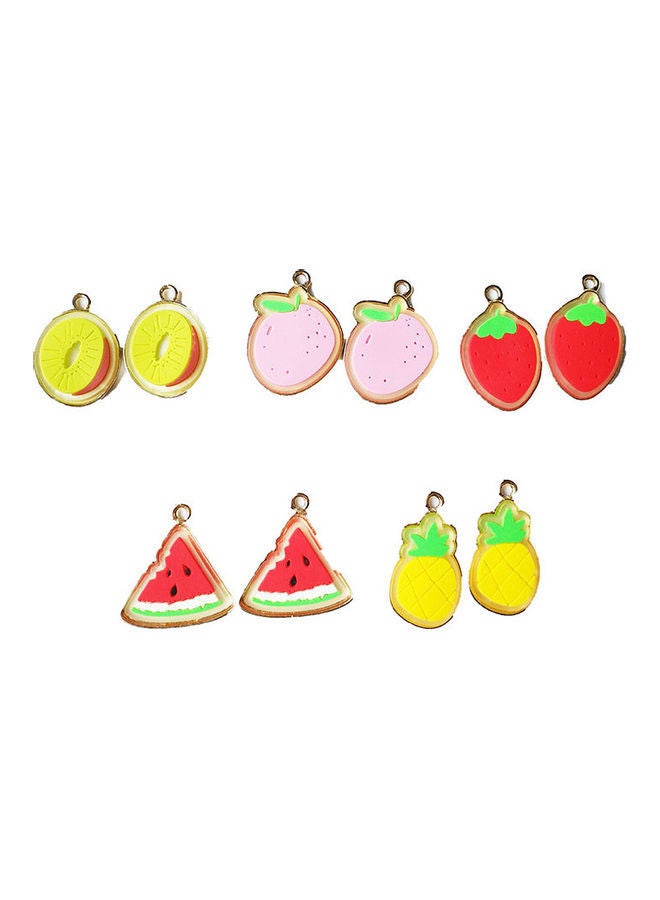 NIBEMINENT 10-Piece Fruits Shape Earrings Charms Set - Image 1