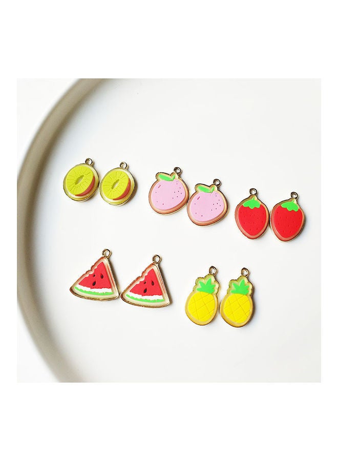 NIBEMINENT 10-Piece Fruits Shape Earrings Charms Set - Image 2