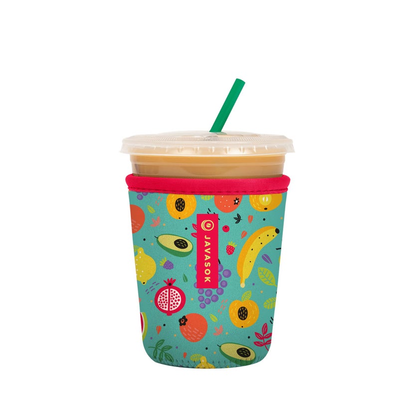 Sok It Java Sok Iced Coffee & Cold Soda Insulated Neoprene Cup Sleeve (Fruit Basket  Small: 16-20oz) - Image 1