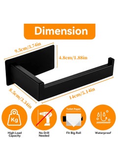 GoodTool Stainless Steel Paper Towel Holder Adhesive Toilet Paper Holder Rustproof Bathroom Roll Holder Wall Mounted Kitchen Tissue Holder Stand No Drilling  - Image 4
