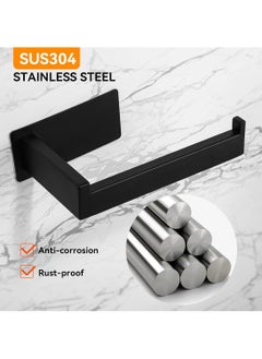 GoodTool Stainless Steel Paper Towel Holder Adhesive Toilet Paper Holder Rustproof Bathroom Roll Holder Wall Mounted Kitchen Tissue Holder Stand No Drilling  - Image 2