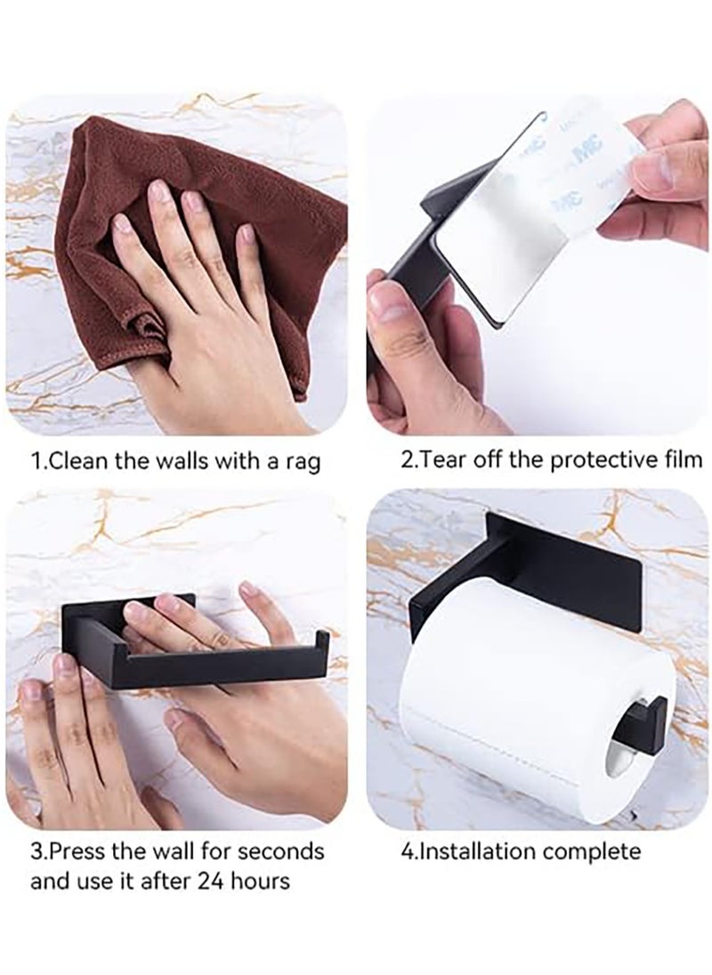 GoodTool Stainless Steel Paper Towel Holder Adhesive Toilet Paper Holder Rustproof Bathroom Roll Holder Wall Mounted Kitchen Tissue Holder Stand No Drilling  - Image 5
