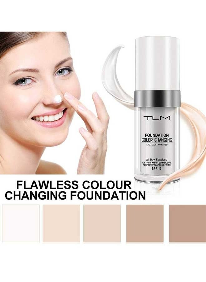 تي إل إم تغيير لون البشرة مؤسسة مختلفة ، كل يوم لا تشوبه شائبة لون دافئ كريم BB قاعدة ماكياج المخفي ، واقية من الشمس لا تشوبه شائبة تغيير لون الأساس 30ml - Image 2