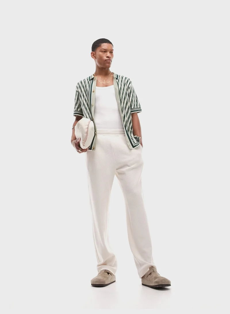 TOPMAN Casual Geo Button Regular Fit Shirt