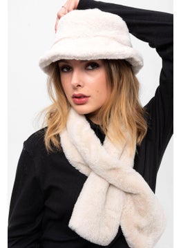 Saria Moda Saria Fashion Women 2 Piece Set Plush Bucket Hat Neck Scarf  - Image 1