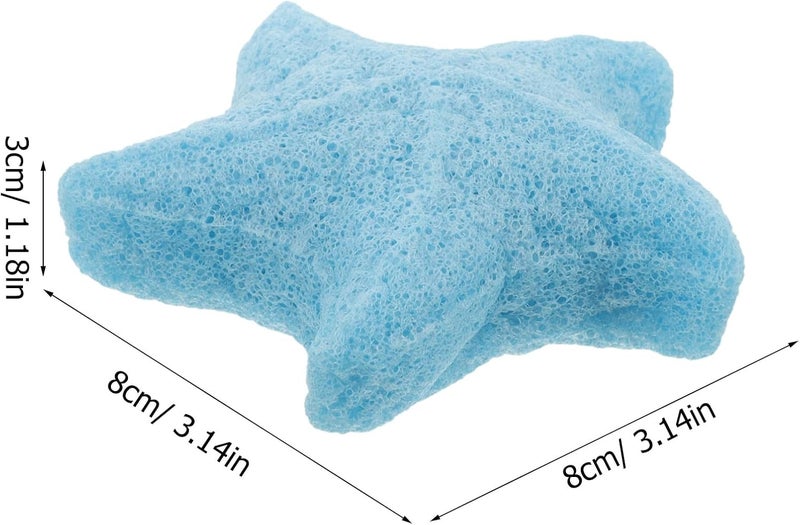 Bath Sponge Exfoliating Body Wash Sponge Shower Scrubber for Newborns with Soft Konjac Material Blue - Image 2