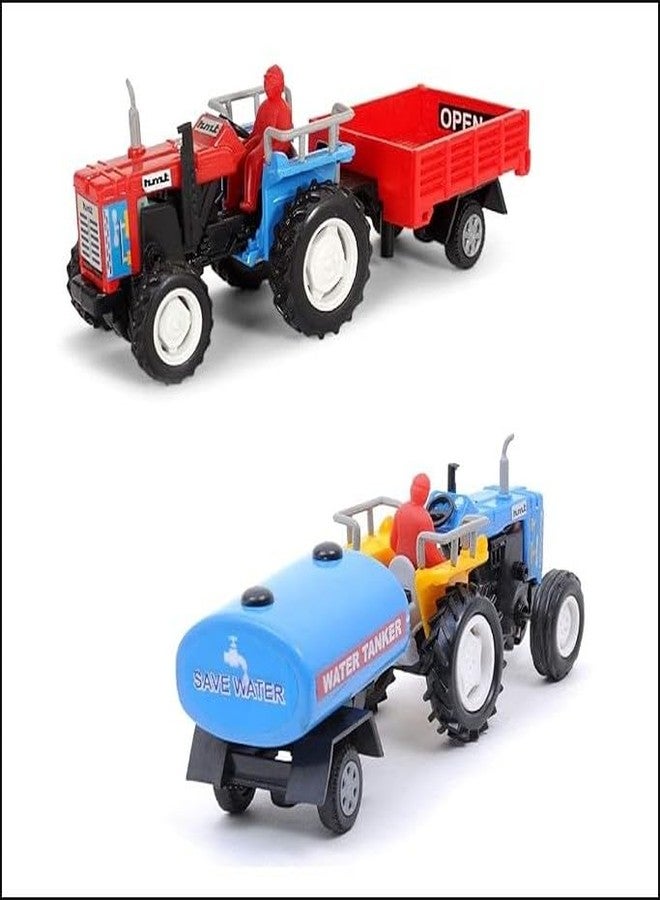 Funkartt Tractor with Trolley and Tractor with Tanker Combo of 2 - Image 1