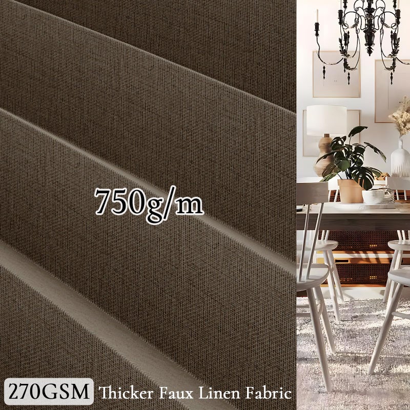 HMYI 100% Blackout Door Curtain for Doorway - Magnetic Accordion Style Closet Curtain for Open Closet Single Panel 80 Inch Length, 1 Panel, W45 x L80, Brown - Image 5