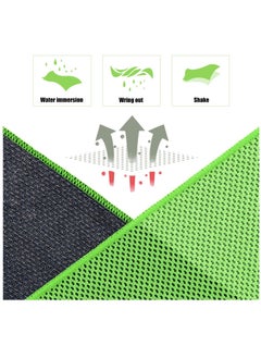 Excefore Cooling Towel 4 Pack Microfiber Towel 40 x 11 inch Mesh Soft Breathable Cooling Towel for Face and Neck Vacation Athletes Yoga Sports Gym Workout Camping Fitness Running Golf  - Image 5