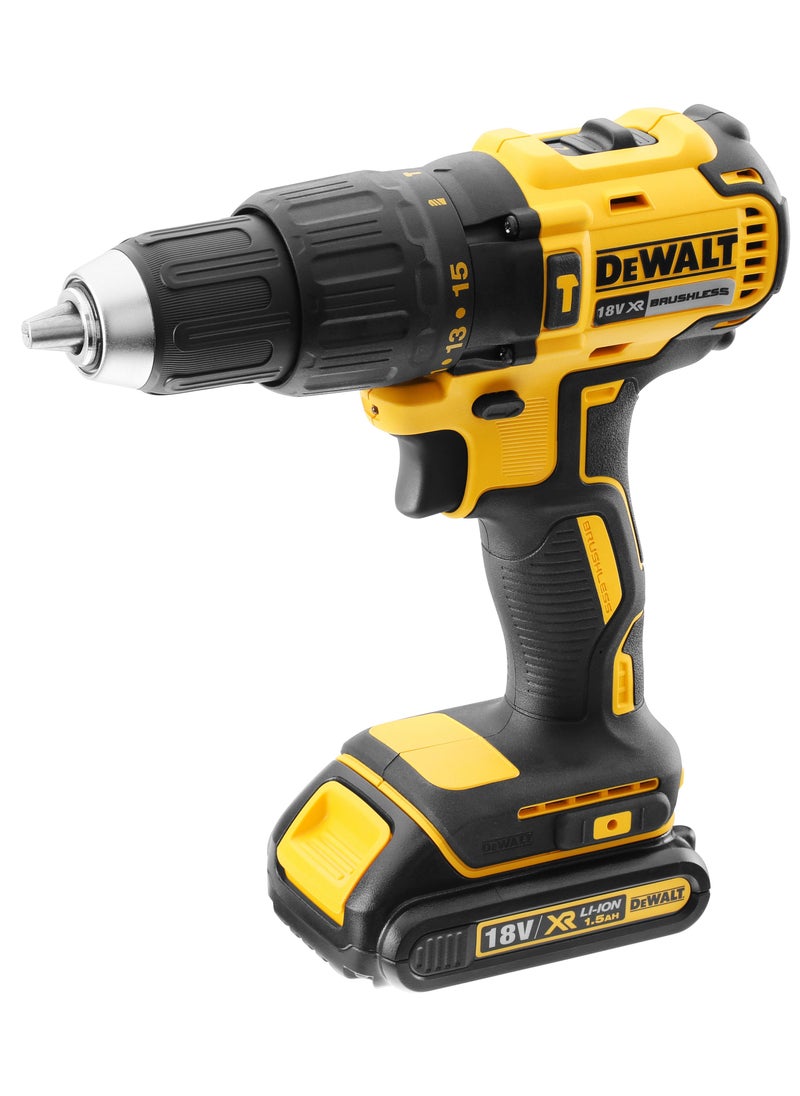 DEWALT DEWALT DCD778S2-GB 18V Cordless Hammer Drill Driver 13mm Brushless Motor 500/1750 RPM, With 2 X 1.5 Ah Li-Ion Batteries Charger And Case 