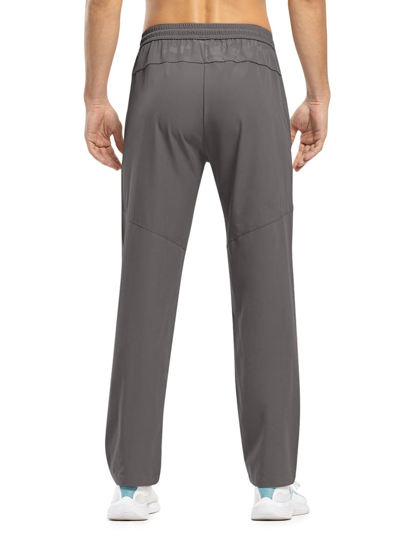 TBMPOY Men's Travel Hiking Pants Lightweight Athletic Pant Quick Dry Windbreaker Fishing Running Active Jogger Steel Gray 3XL - Image 3