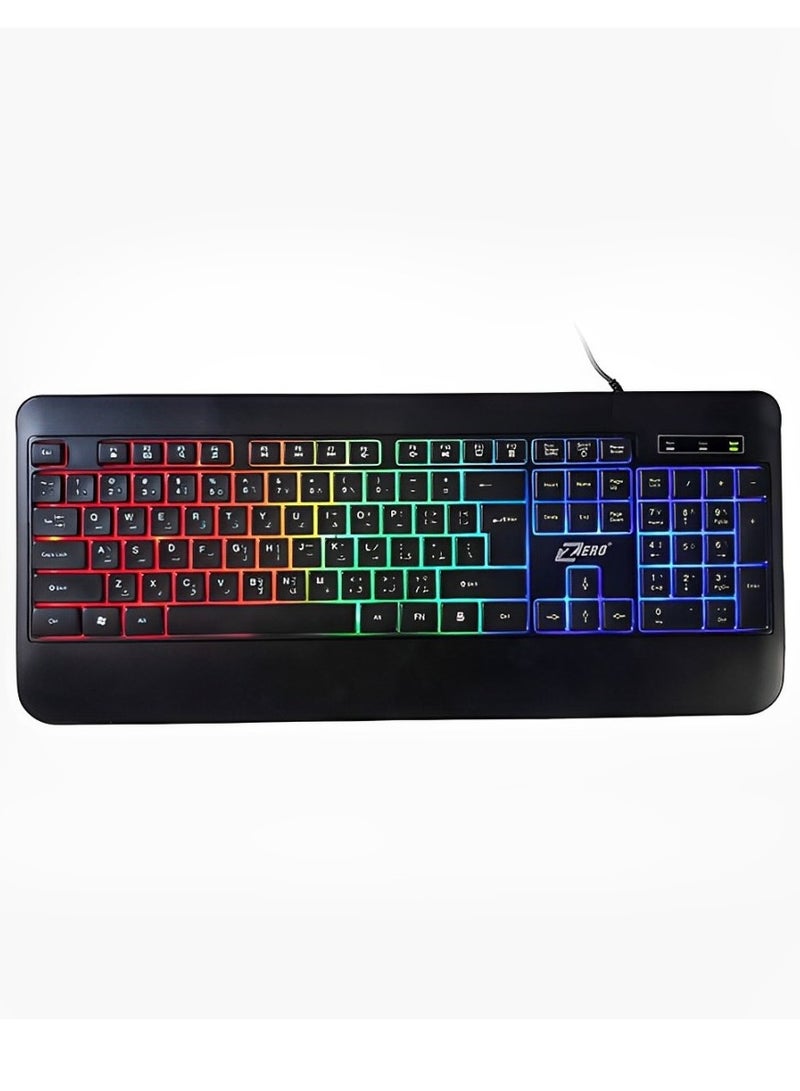 Zero ZR-2090 Wired Gaming Keyboard , High Quality Standard & Reliable Keyboard ( Black)
