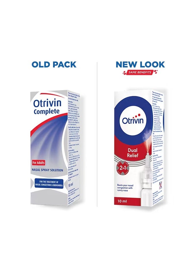 OTRIVIN - Dual Relief Nasal Spray 10Ml Complete - Image 1