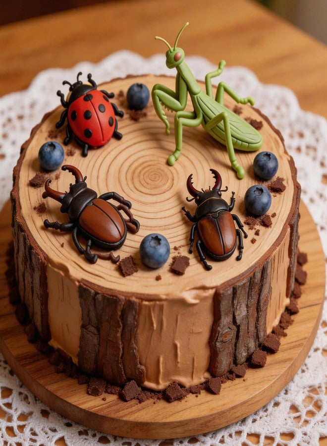 Xcake Lcook 3 Pcs Insect Silicone Fondant Molds, Beetle Ladybug Praying Mantis Chocolate Candy Mold, Realistic Bug Mold for Birthday Cake Decorating, DIY Resin Clay Craft - Image 4
