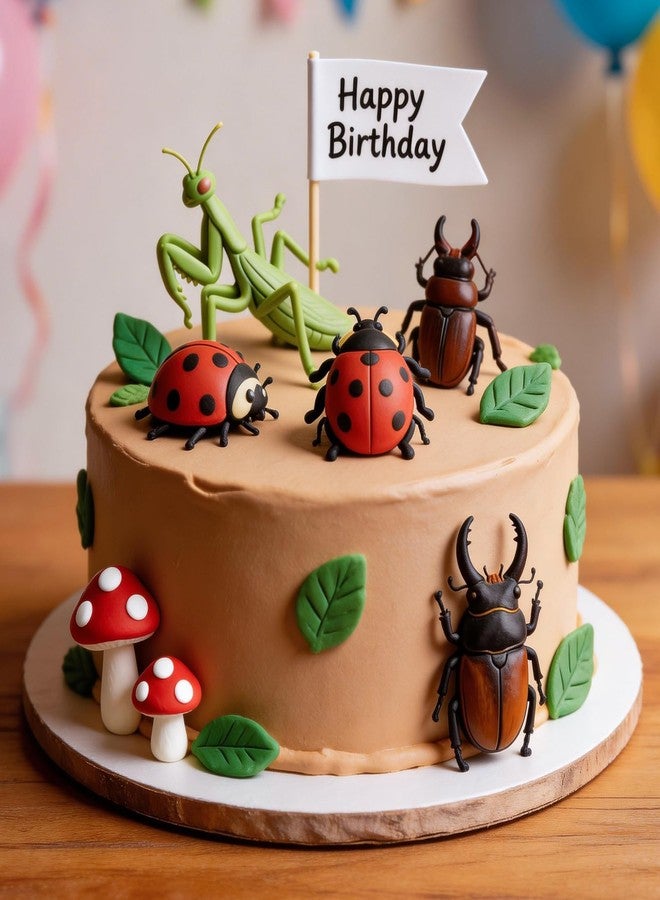 Xcake Lcook 3 Pcs Insect Silicone Fondant Molds, Beetle Ladybug Praying Mantis Chocolate Candy Mold, Realistic Bug Mold for Birthday Cake Decorating, DIY Resin Clay Craft - Image 5