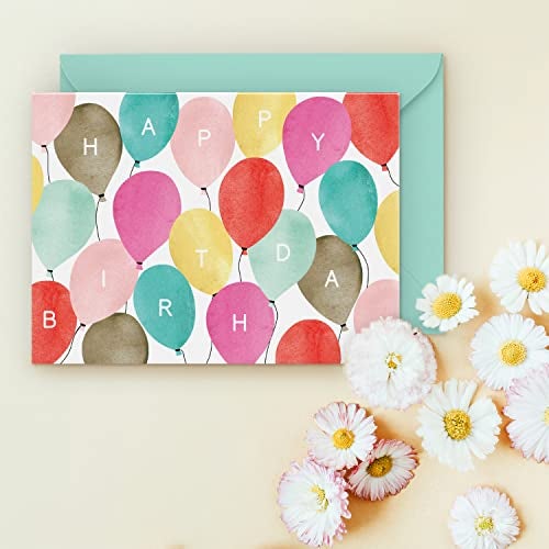 Sweetzer & Orange Watercolor Bulk Birthday Cards Assortment – 48pc Bulk Happy Day sheets with Envelopes Box Set – Assorted Blank Celebration Sheets for Women, Men, and Kids in a Boxed flyers Pack - Image 5