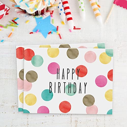 Sweetzer & Orange Watercolor Bulk Birthday Cards Assortment – 48pc Bulk Happy Day sheets with Envelopes Box Set – Assorted Blank Celebration Sheets for Women, Men, and Kids in a Boxed flyers Pack - Image 3