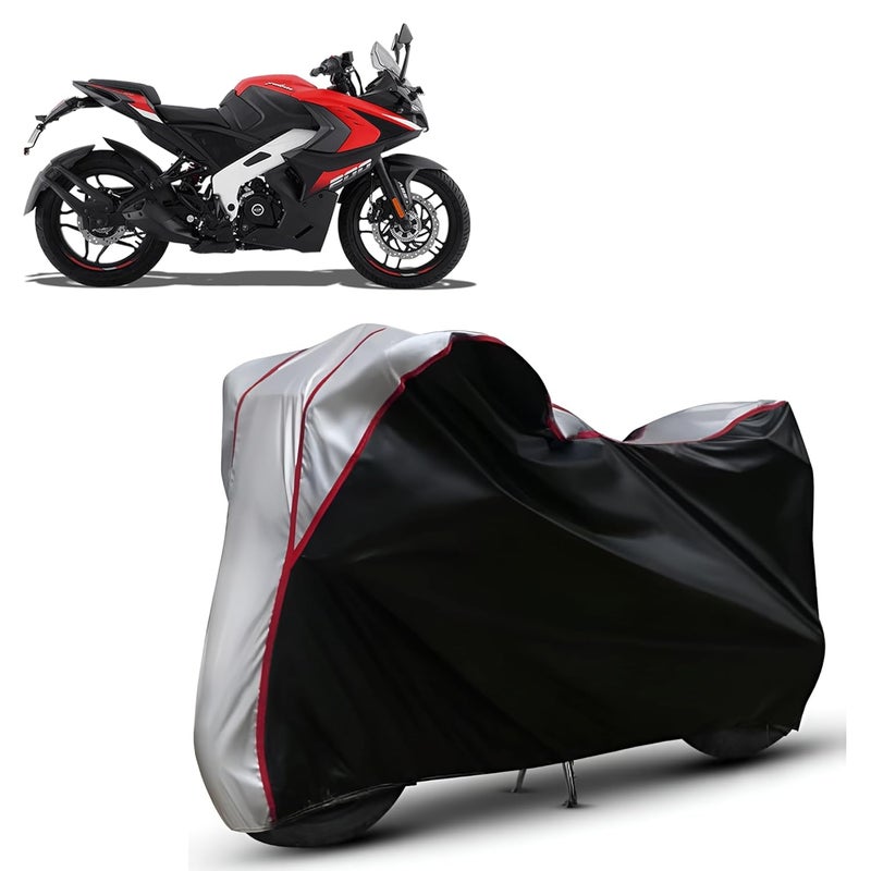 FAVY Waterproof Bike Cover Compatible with Bajaj Pulsar RS 200 All-Weather Proof Triple-Stitched Durable Design Windproof Elastic Bottom | UV Protection & Dust Proof - Image 1