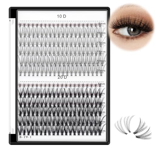 Bodermincer Lash Extension 240pcs C Curl 10D20D Cluster 89101112mm1011121314mm1213141516mm Mixed Individual Cluster Lashes 10D20D 1617181920mm and Under Eyelashes - Image 2