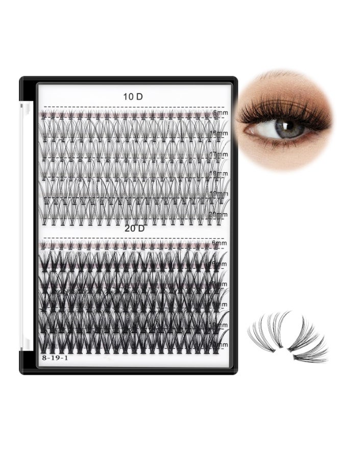 Bodermincer Lash Extension 240pcs C Curl 10D20D Cluster 89101112mm1011121314mm1213141516mm Mixed Individual Cluster Lashes 10D20D 1617181920mm and Under Eyelashes - Image 3