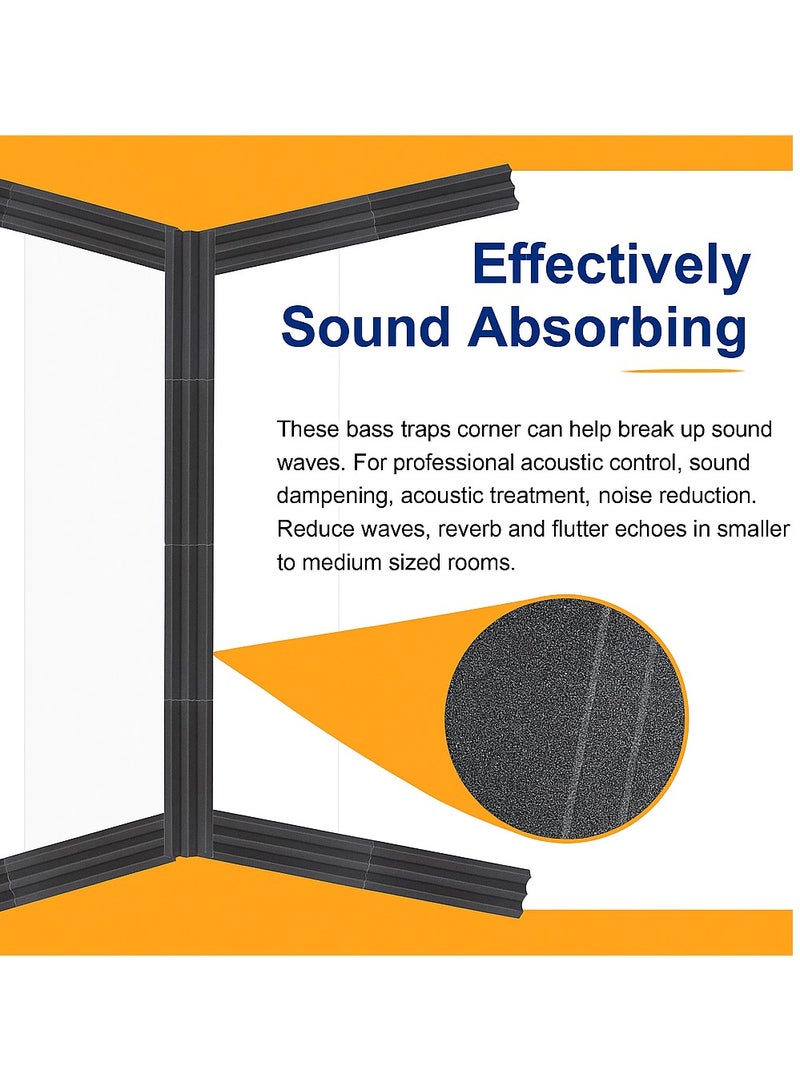 أكويستك موشان "2-Pack Large Bass Traps - 22 X 22 X 60 cm Super Chunk corner Bass Trap Soundproof Foam for Home Studio and Recording Insulation - Low to High Frequency Sound Absorbing Foam from Acoustic Motion" - Image 5