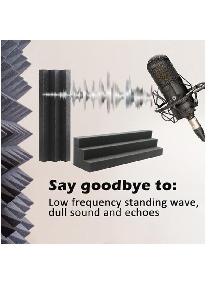 أكويستك موشان "2-Pack Large Bass Traps - 22 X 22 X 60 cm Super Chunk corner Bass Trap Soundproof Foam for Home Studio and Recording Insulation - Low to High Frequency Sound Absorbing Foam from Acoustic Motion" - Image 3