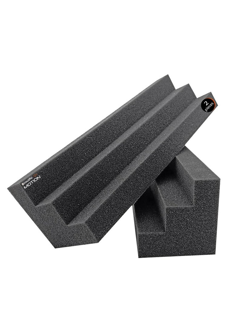 أكويستك موشان "2-Pack Large Bass Traps - 22 X 22 X 60 cm Super Chunk corner Bass Trap Soundproof Foam for Home Studio and Recording Insulation - Low to High Frequency Sound Absorbing Foam from Acoustic Motion" - Image 1
