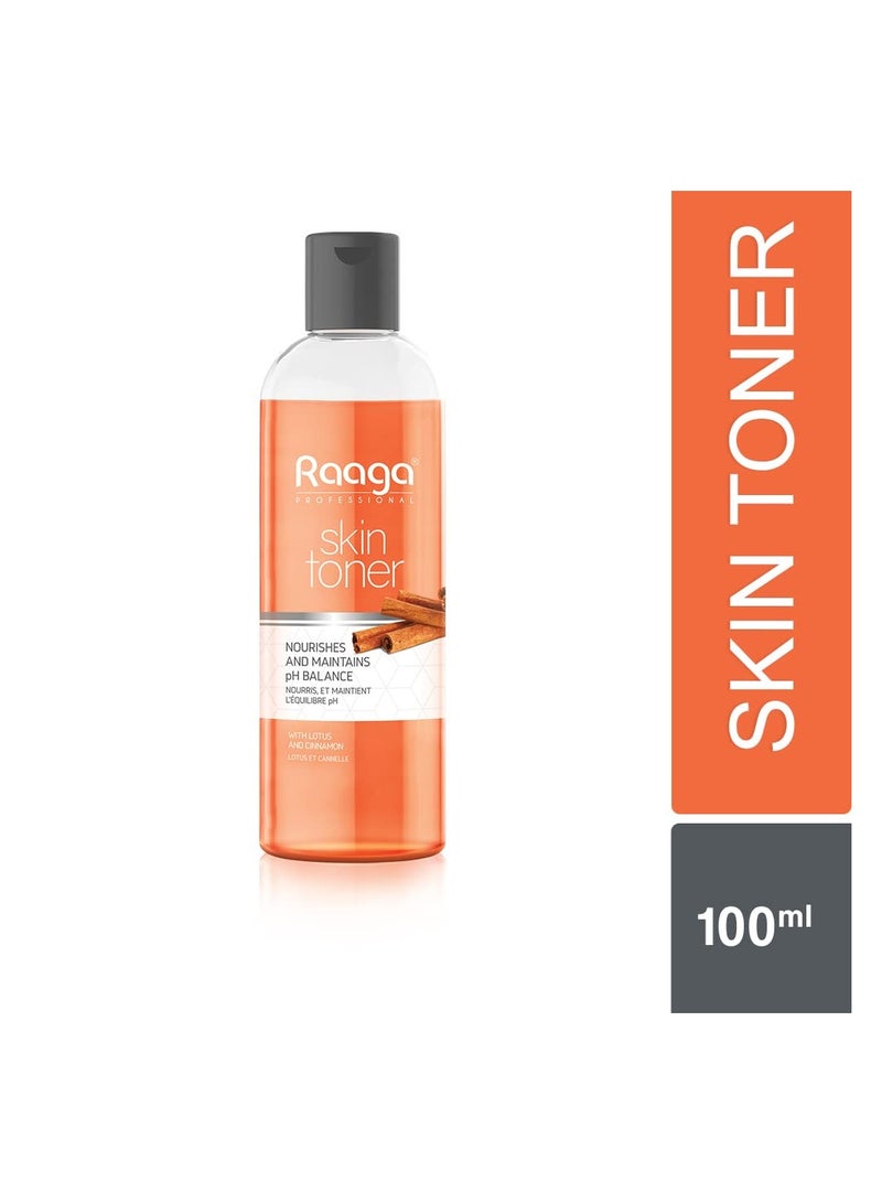 Raaga Professional Skin Toner, Nourishes, Hydrates and Maintains pH Balance, with goodness of Lotus & Cinnamon, All Skin Types, 100 ml  - Image 2