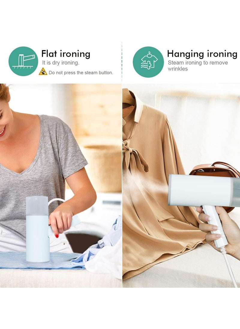 Generic Handheld Steamer for Clothes, Portable Handheld Travel Steamer for Clothing Lightweight Wrinkles Remover for Garments Fabric Steam Iron for Home and Travel (White)  - Image 2