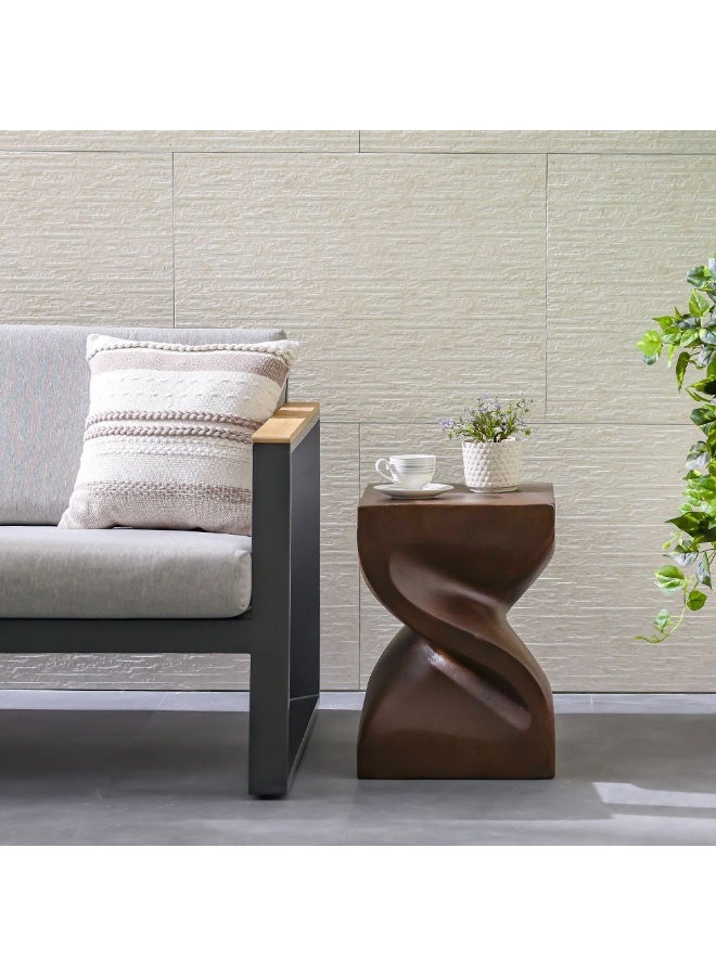 DANUBE HOME طاولة جانبية توست MGO - ملحقات حديقة خارجية، مثالية للفناء، السطح، أو زينة الحديقة - 37x37x51.5 سم - Image 4