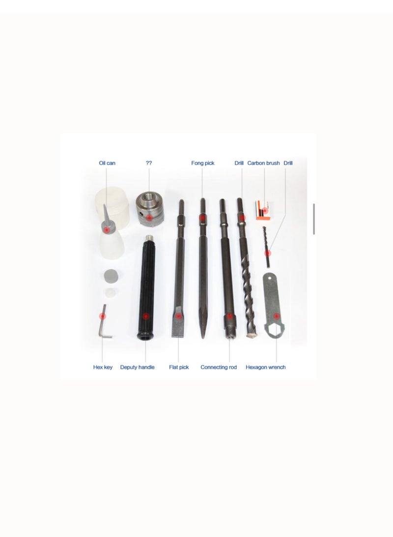 makute High Speed 30mm Professional Rotary Hammer Drill 1600W DH30A - Image 4