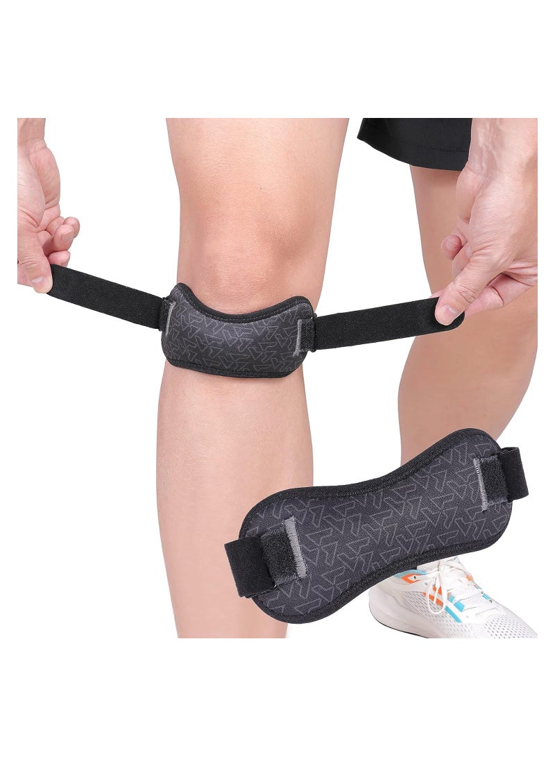SOLARAE 1Pc Patella Tendon Knee Strap Knee Pain Relief Support Brace Patella Band Patella Knee Strap with Honeycomb Silicone Anti-skid Pad Knee Band Patella Knee Strap for Men Women Running Hiking - Image 1