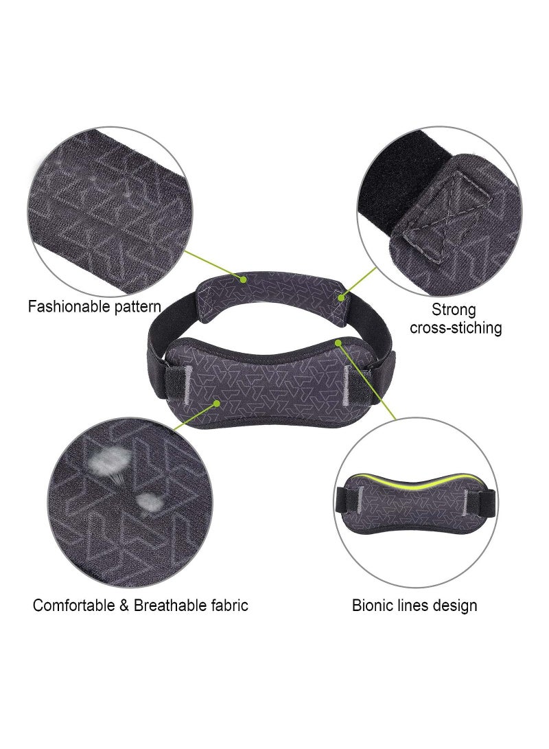 SOLARAE 1Pc Patella Tendon Knee Strap Knee Pain Relief Support Brace Patella Band Patella Knee Strap with Honeycomb Silicone Anti-skid Pad Knee Band Patella Knee Strap for Men Women Running Hiking - Image 3