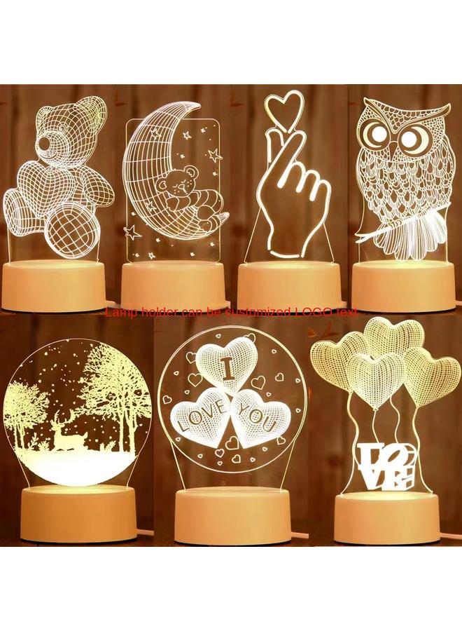 Bluejw 3D Nightlight Gift Creative Atmosphere Table Lamp Bedside Birthday Gift Children's Atmosphere Ornaments - Image 2