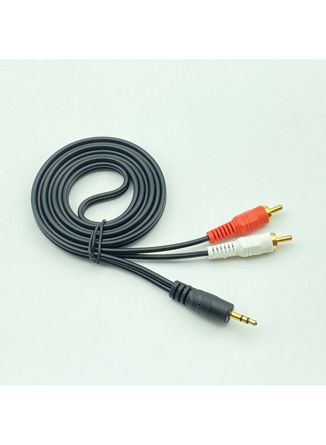 AV Line One Pair Of Two Audio Lines 3.5 To Double Lotus Line Speaker Connection Line 3.5 To 2rca Lotus Head-Length:1.5M  - Image 3