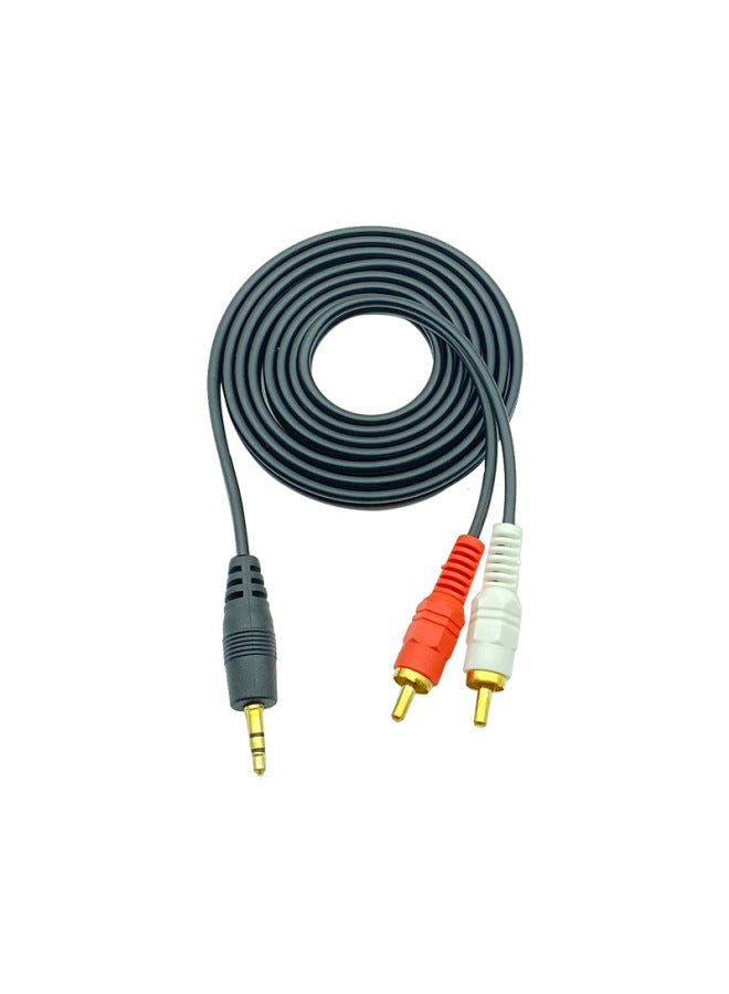 AV Line One Pair Of Two Audio Lines 3.5 To Double Lotus Line Speaker Connection Line 3.5 To 2rca Lotus Head-Length:1.5M  - Image 5