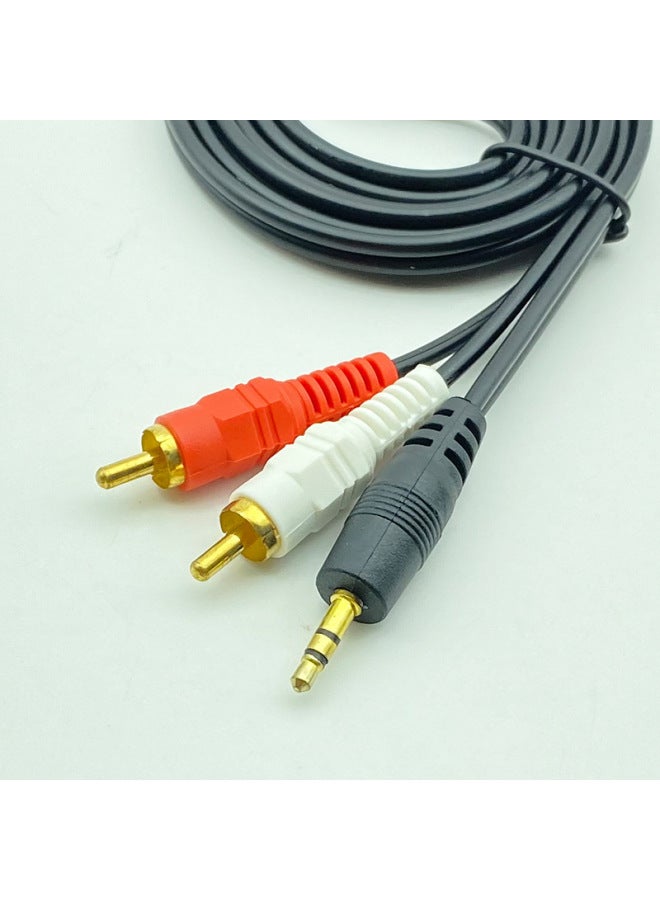 AV Line One Pair Of Two Audio Lines 3.5 To Double Lotus Line Speaker Connection Line 3.5 To 2rca Lotus Head-Length:1.5M  - Image 2