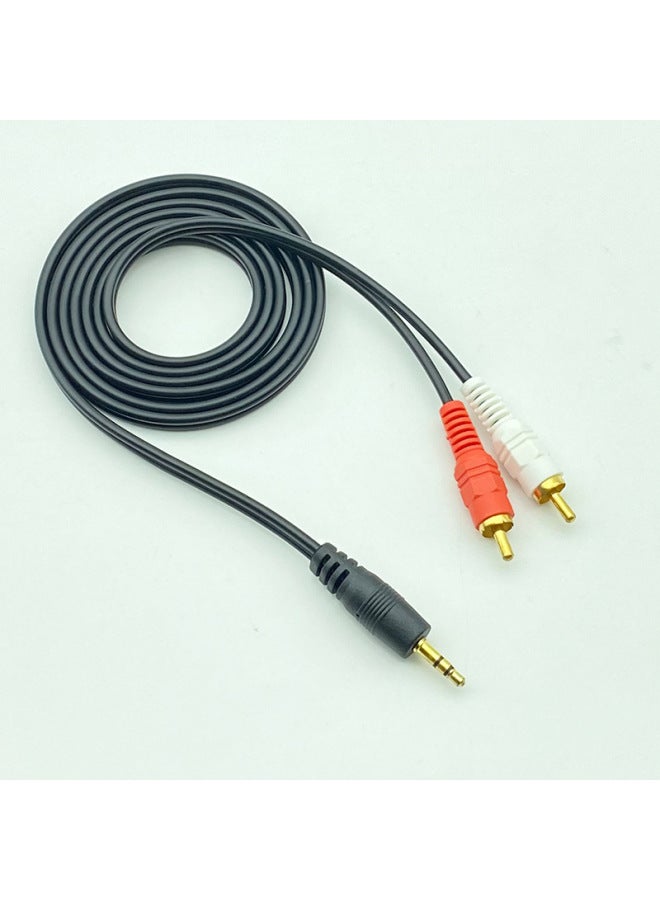 AV Line One Pair Of Two Audio Lines 3.5 To Double Lotus Line Speaker Connection Line 3.5 To 2rca Lotus Head-Length:1.5M  - Image 4