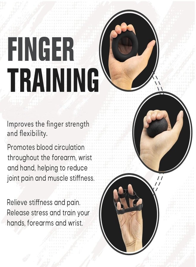 STARFLYER Hand Exercise Tool Set, 5 Pieces, Power Hand Grip Trainer, Finger Stretcher, Grip Ring, Stress Relief Ball, Grip Strength Training, for Home and Gym Workout - Image 5